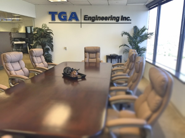 Our conference room at TGA Engineering