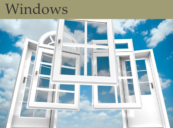 Many types of windows are available at Topnotch