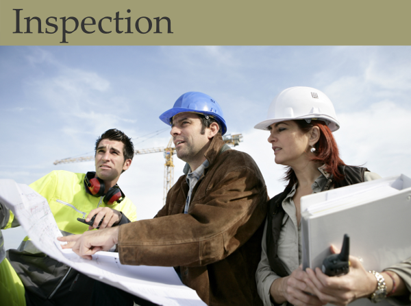 Engineers inspect a job