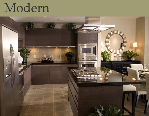 A modern kitchen with stainless steel appliances