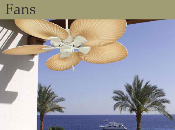 This tropical ceiling fan conjures up images of a jungle paradise