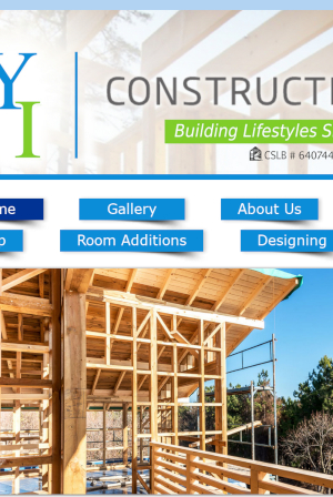 B Y Construction Website Snapshot
