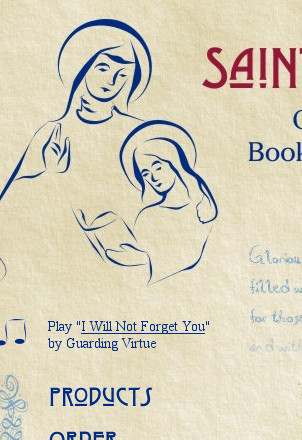 Saint Anne's Catholic Books and Gifts Website Snapshot